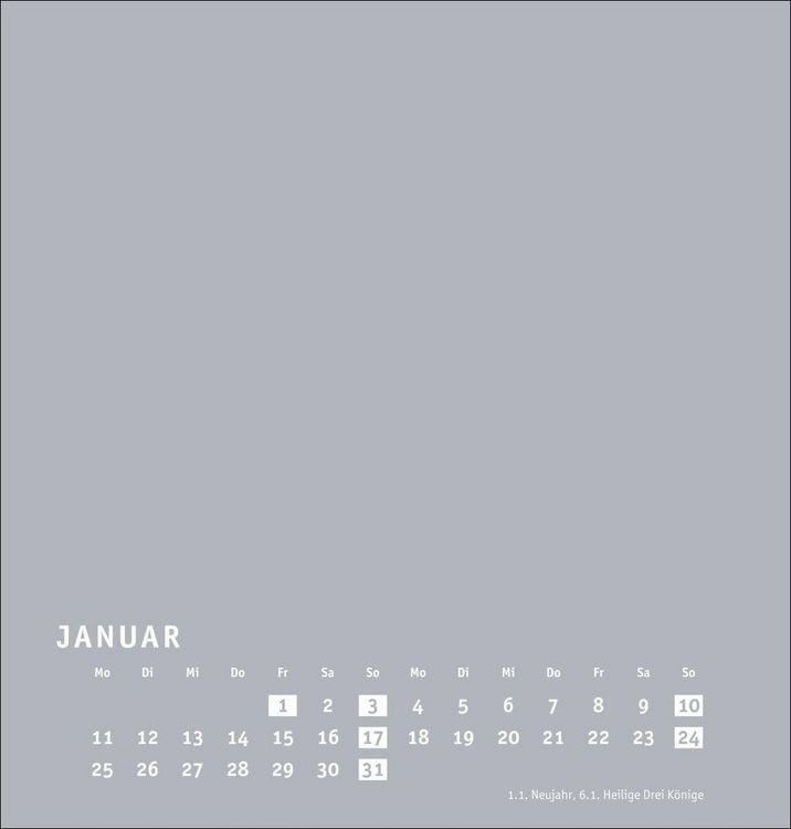 Produktbild: Premium-Bastelkalender silbergrau mittel 2027