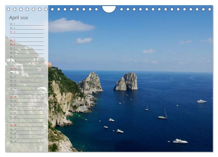 Produktbild: Die sch&ouml;nsten K&uuml;sten Italiens (Wandkalender 2026 DIN A4 quer), CALVENDO Monatskalender