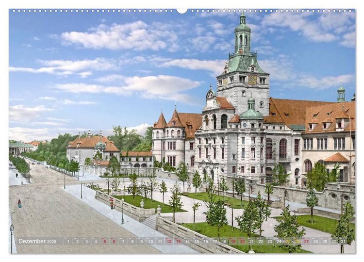 Produktbild: M&uuml;nchen zur Kaiserzeit in Farbe (Wandkalender 2026 DIN A2 quer), CALVENDO Monatskalender