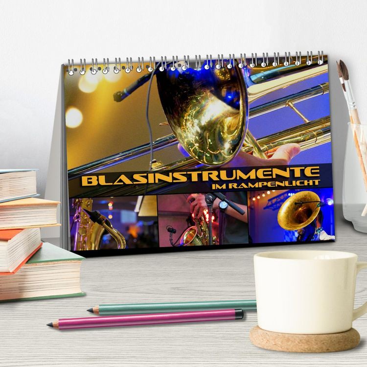 Produktbild: Blasinstrumente im Rampenlicht (Tischkalender 2026 DIN A5 quer), CALVENDO Monatskalender