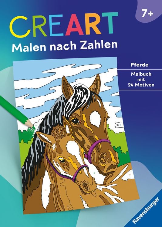 Produktbild: CreArt Malen nach Zahlen ab 7: Pferde