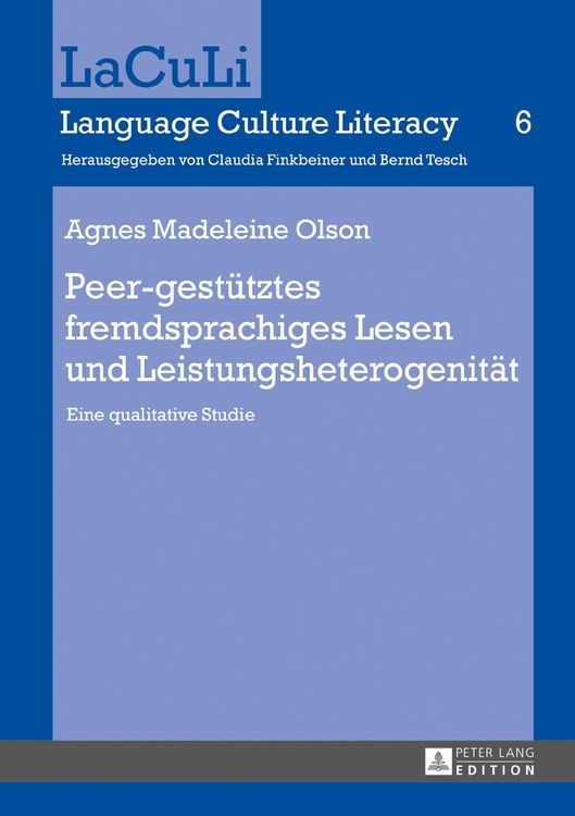Produktbild: Peer-gest&uuml;tztes fremdsprachiges Lesen und Leistungsheterogenit&auml;t