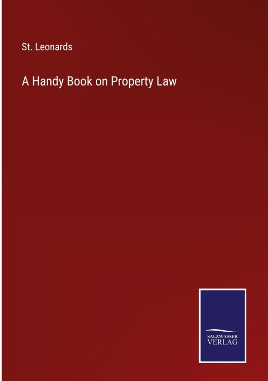 Produktbild: A Handy Book on Property Law