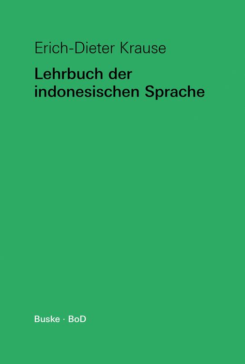 Produktbild: Lehrbuch der indonesischen Sprache
