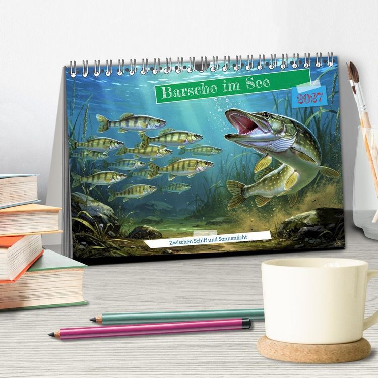 Produktbild: Barsche im See (Tischkalender 2027 DIN A5 quer), CALVENDO Monatskalender