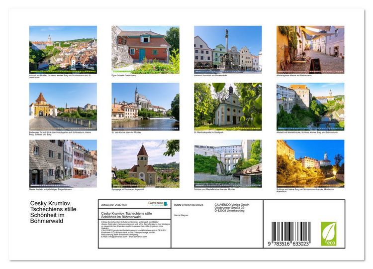 Produktbild: Cesky Krumlov. Tschechiens stille Sch&ouml;nheit im B&ouml;hmerwald (Wandkalender 2026 DIN A4 quer), CALVENDO Monatskalender