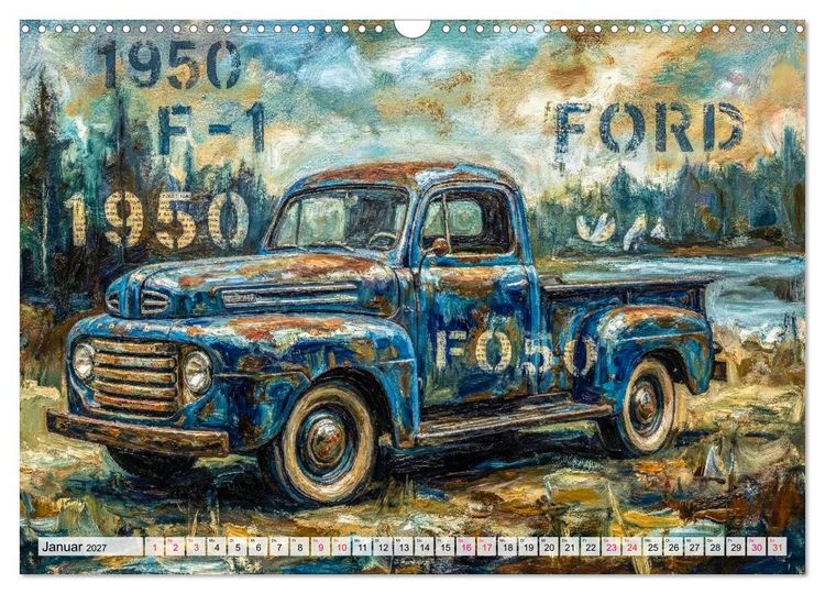 Produktbild: Patina und PS (Wandkalender 2027 DIN A3 quer), CALVENDO Monatskalender