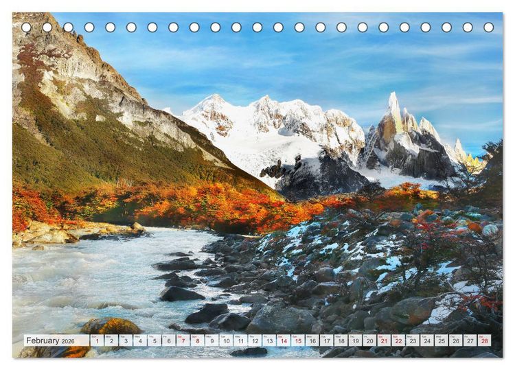Produktbild: Patagonia, Argentina and Chile National Parks (Desk Calendar 2026 DIN A5 landscape), CALVENDO 12 Month DeskCalendar