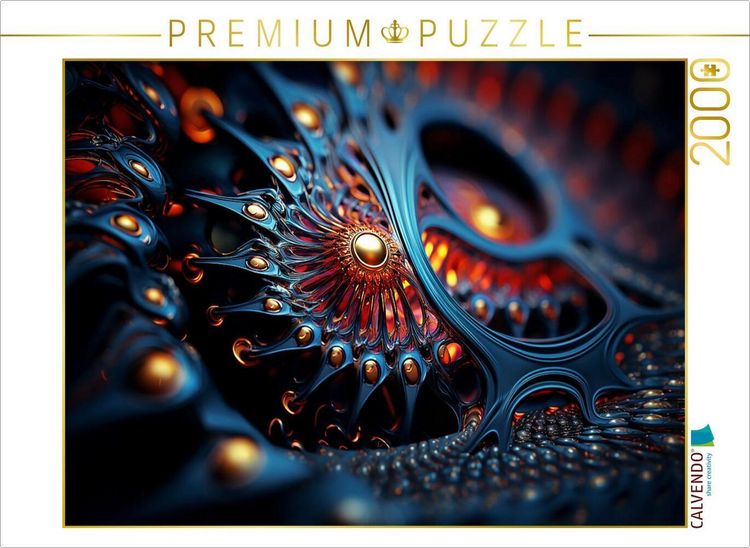 Produktbild: CALVENDO Puzzle Fraktal kombiniert mit Korallenstruktur in 3D | 2000 Teile Lege-Gr&ouml;&szlig;e 90x67cm Foto-Puzzle f&uuml;r gl&uuml;ckliche Stunden
