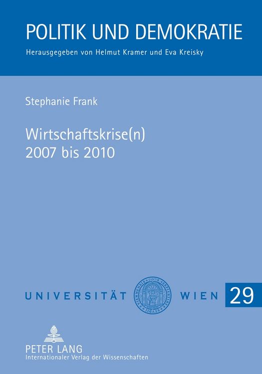 Produktbild: Wirtschaftskrise(n) 2007 bis 2010