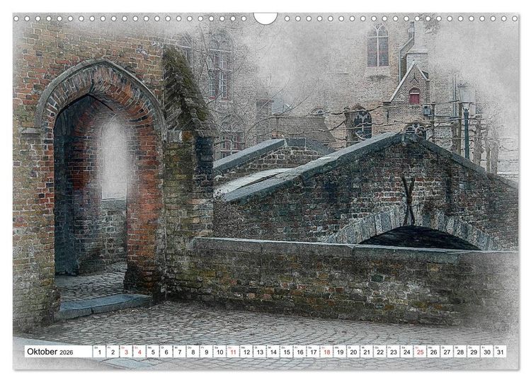 Produktbild: Br&uuml;gge, die Perle von Flandern (Wandkalender 2026 DIN A3 quer), CALVENDO Monatskalender