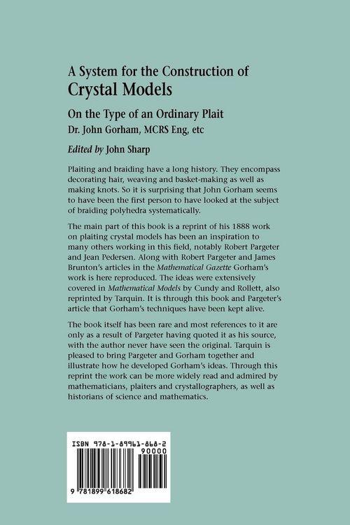 Produktbild: Crystal Models On the Type of an Ordinary Plait