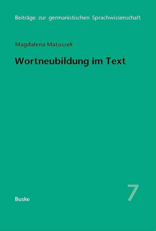 Produktbild: Wortneubildung im Text