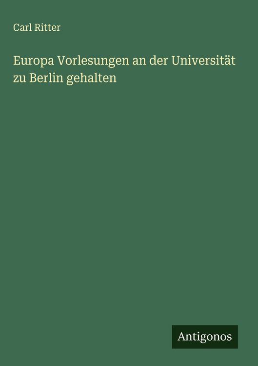 Produktbild: Europa Vorlesungen an der Universit&auml;t zu Berlin gehalten
