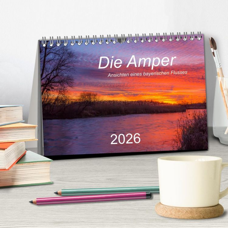Produktbild: Die Amper - Ansichten eines bayerischen Flusses (Tischkalender 2026 DIN A5 quer), CALVENDO Monatskalender