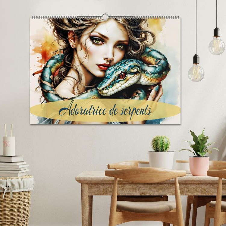 Produktbild: Adoratrice de serpents (Calendrier mural 2026 DIN A2 vertical), CALVENDO calendrier mensuel