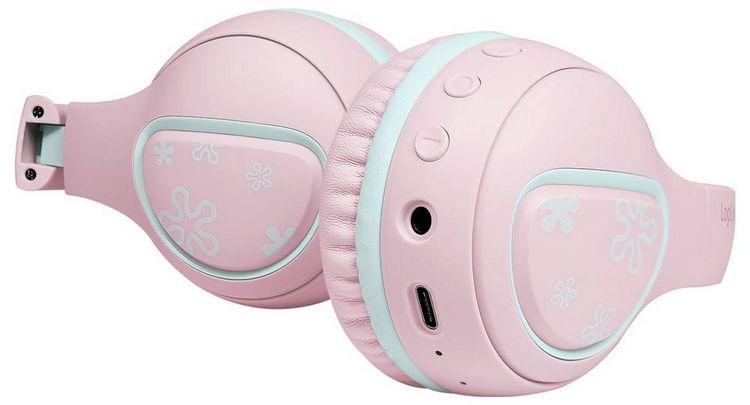 Produktbild: LogiLink BT0073P On Ear Headset Bluetooth&reg;, kabelgebunden Rosa, Hellblau Faltbar, Lautst&auml;rkebegrenzung