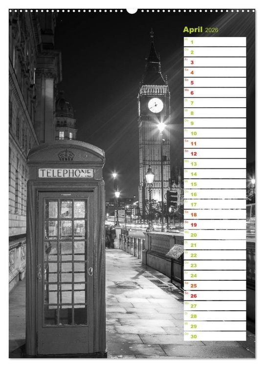 Produktbild: Big City London (Wandkalender 2026 DIN A2 hoch), CALVENDO Monatskalender