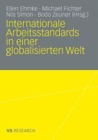 Produktbild: Internationale Arbeitsstandards in einer globalisierten Welt