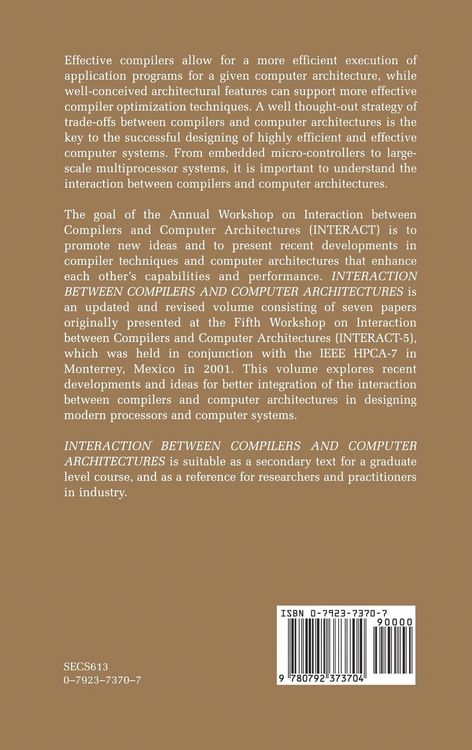 Produktbild: Interaction Between Compilers and Computer Architectures