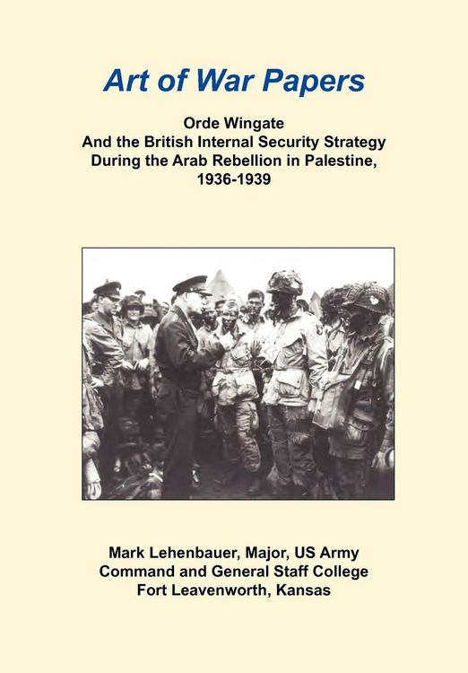 Produktbild: Orde Wingate and the British Internal Security Strategy During the Arab Rebellion in Palestine, 1936-1939