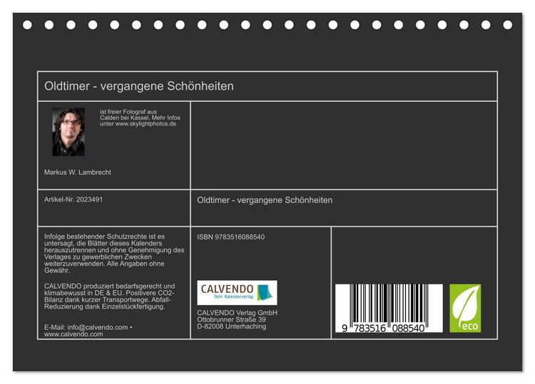 Produktbild: Oldtimer - vergangene Sch&ouml;nheiten (Tischkalender 2026 DIN A5 quer), CALVENDO Monatskalender