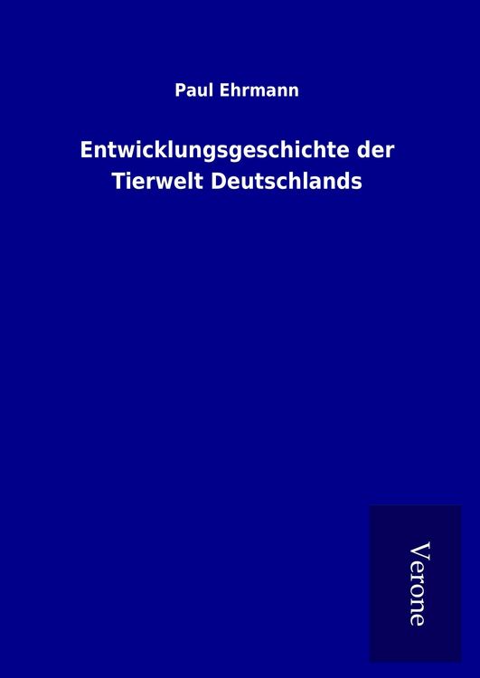 Produktbild: Entwicklungsgeschichte der Tierwelt Deutschlands
