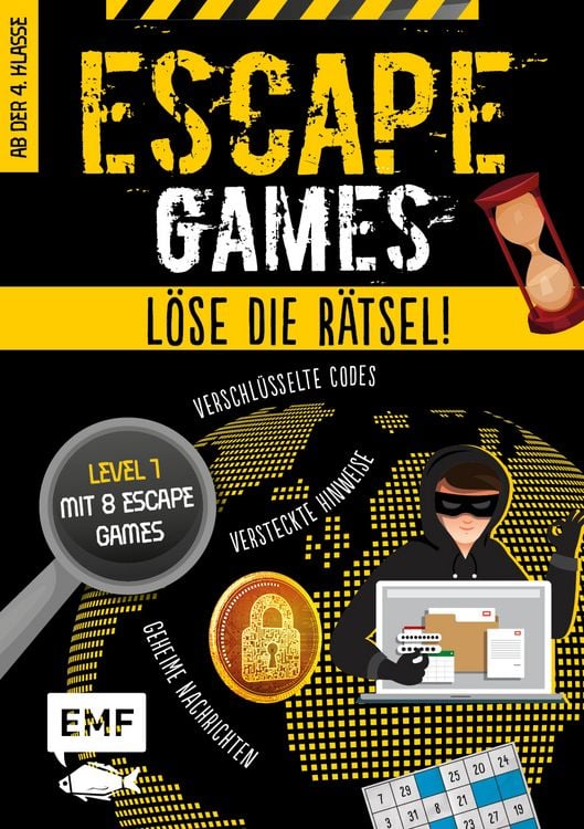 Produktbild: Escape Games Level 1 (gelb) &ndash; L&ouml;se die R&auml;tsel! &ndash; 8 Escape Games ab der 4. Klasse