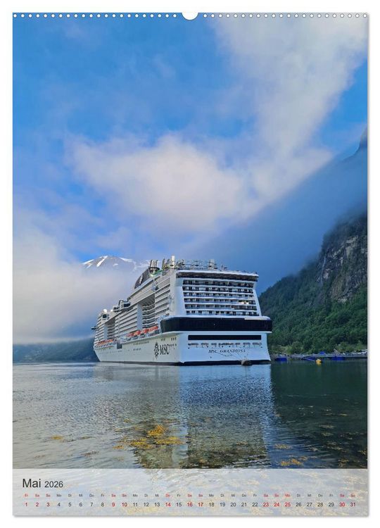 Produktbild: Unterwegs in Norwegen - Mit dem Wohnmobil an sch&ouml;nen Orten verweilen (hochwertiger Premium Wandkalender 2026 DIN A2 hoch), Kunstdruck in Hochglanz