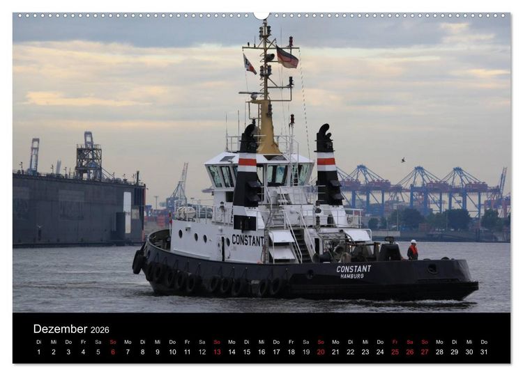 Produktbild: Schiffe auf der Elbe (Wandkalender 2026 DIN A2 quer), CALVENDO Monatskalender