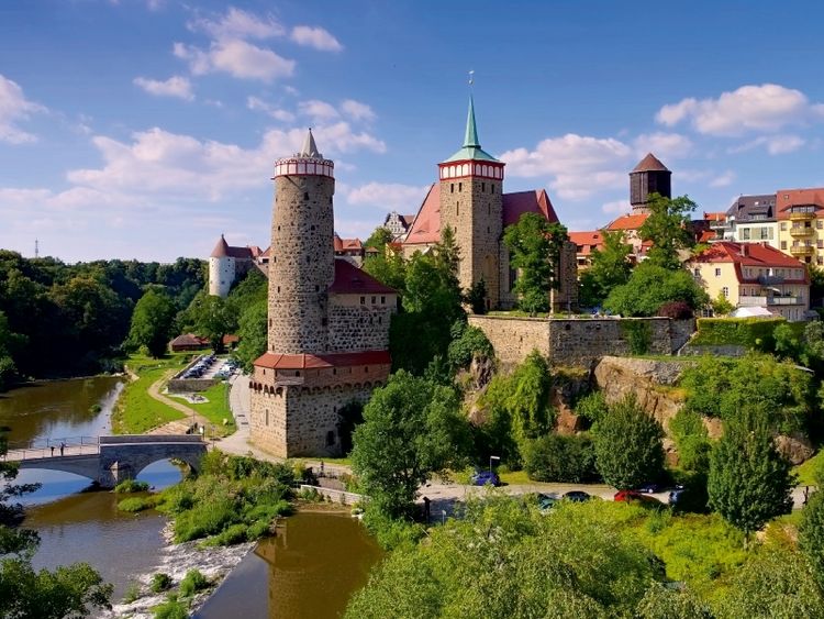 Produktbild: CALVENDO Puzzle Skyline der Stadt und die Spree 1000 Teile Puzzle quer | 1000 Teile Lege-Gr&ouml;&szlig;e 64 &times; 48 cm Foto-Puzzle f&uuml;r gl&uuml;ckliche Stunden