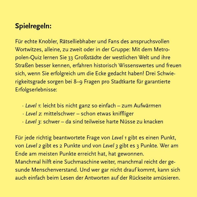 Produktbild: Stadtkarten-Quiz Metropolen der Welt