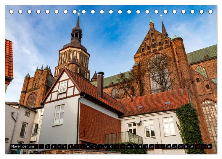 Produktbild: Stralsund, Eine Perle an der Ostsee (Tischkalender 2026 DIN A5 quer), CALVENDO Monatskalender