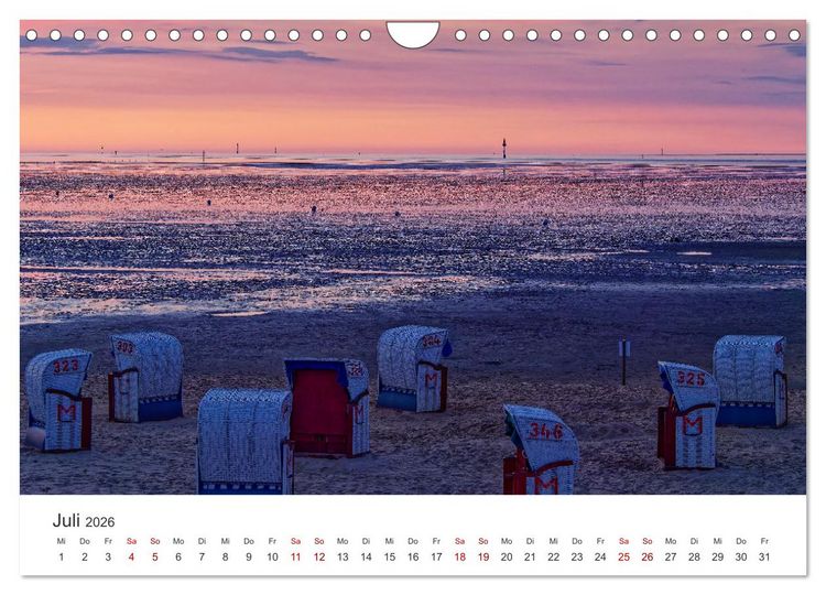 Produktbild: Schutzgebiet Wattenmeer (Wandkalender 2026 DIN A4 quer), CALVENDO Monatskalender