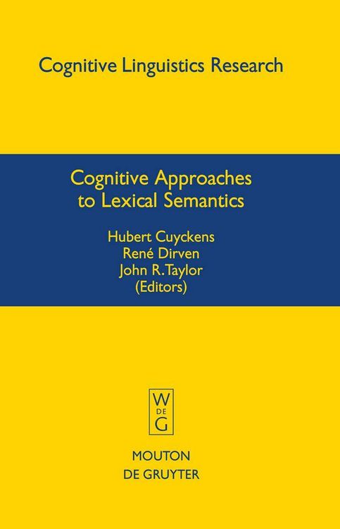 Produktbild: Cognitive Approaches to Lexical Semantics