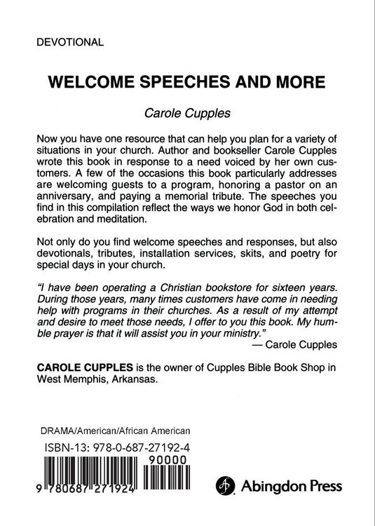 Produktbild: Welcome Speeches and More
