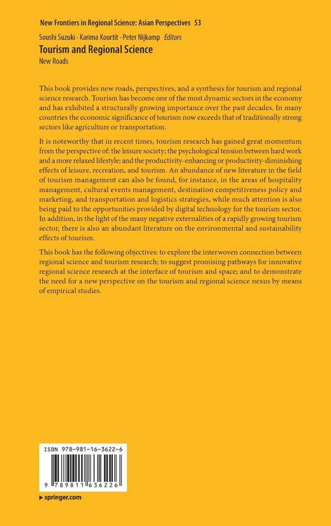 Produktbild: Tourism and Regional Science