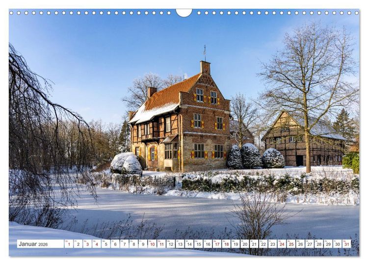 Produktbild: Wasserschl&ouml;sser im M&uuml;nsterland (Wandkalender 2026 DIN A3 quer), CALVENDO Monatskalender