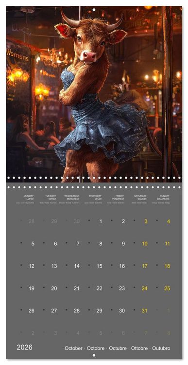 Produktbild: Silly cows - Terribly charming characters (Wall Calendar 2026 12 &times; 12 Inch) CALVENDO 12 Month Wall Calendar
