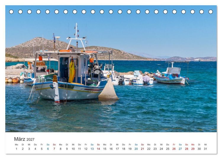 Produktbild: Leros - die Insel der G&ouml;ttin Artemis (Tischkalender 2027 DIN A5 quer), CALVENDO Monatskalender
