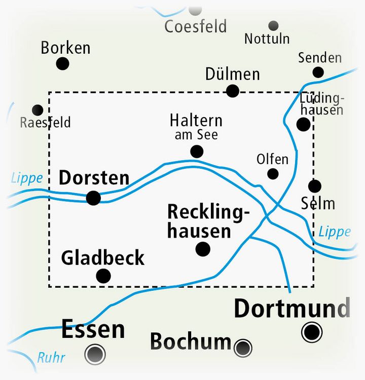 Recklinghausen - Halterner Stausee - Südliches Münsterland 1:50 000