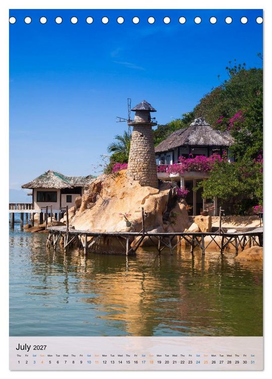 Produktbild: Vietnam &ndash; Nature, Temples, Tropics, and Urban Splendor (Desk Calendar 2027 DIN A5 portrait), CALVENDO 12 Month DeskCalendar