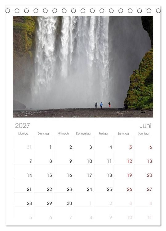 Produktbild: Tischplaner 2027 - Island - Iceland (A5 Tischkalender zum Aufstellen) CALVENDO