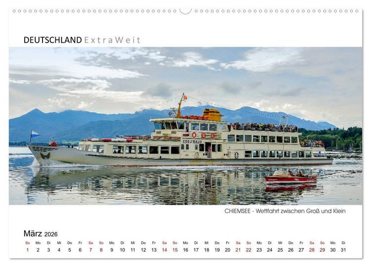 Produktbild: Wei&szlig;blaue Impressionen vom Chiemsee (Wandkalender 2026 DIN A2 quer), CALVENDO Monatskalender