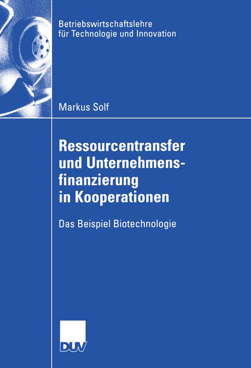 Produktbild: Ressourcentransfer und Unternehmensfinanzierung in Kooperationen