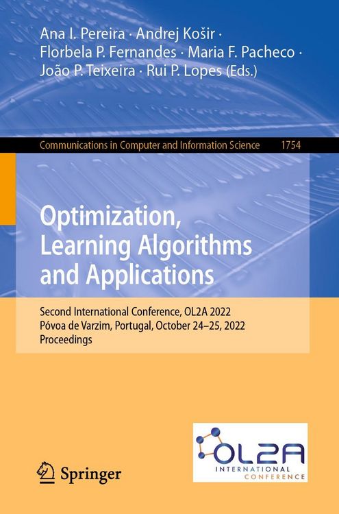 Produktbild: Optimization, Learning Algorithms and Applications