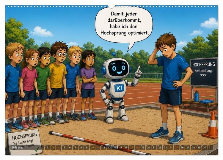 Produktbild: L&uuml;genbeutel und Schummellottchen - 12 Monate voller Ausreden, Tricks und kreativer Wahrheiten (hochwertiger Premium Wandkalender 2027 DIN A2 quer), Kunstdruck in Hochglanz