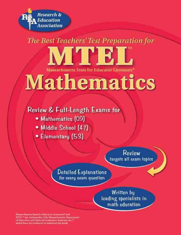 Produktbild: MTEL Mathematics: The Best Teachers' Test Preparation: Fields 53, 47, 09