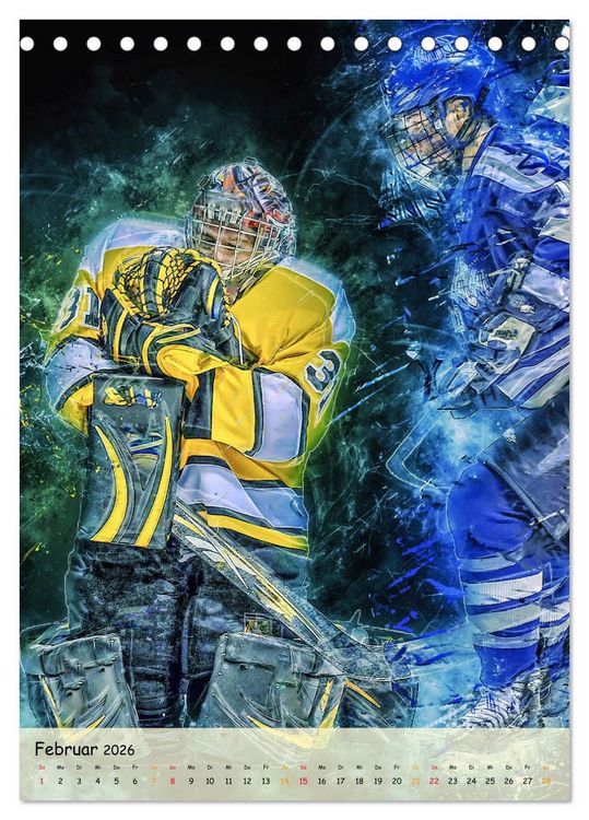 Produktbild: Eishockey spektakul&auml;r (Tischkalender 2026 DIN A5 hoch), CALVENDO Monatskalender