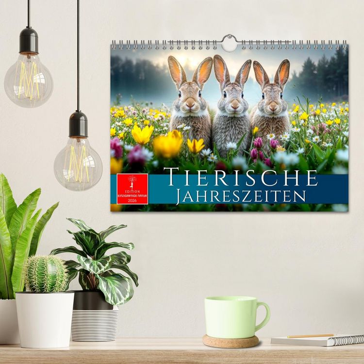 Produktbild: Tierische Jahreszeiten (Wandkalender 2026 DIN A4 quer), CALVENDO Monatskalender